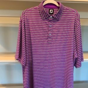 Men's FootJoy Purple Strip Golf Polo Shirt XXXL